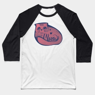 Cute Cat Ball Goes Meow Baseball T-Shirt